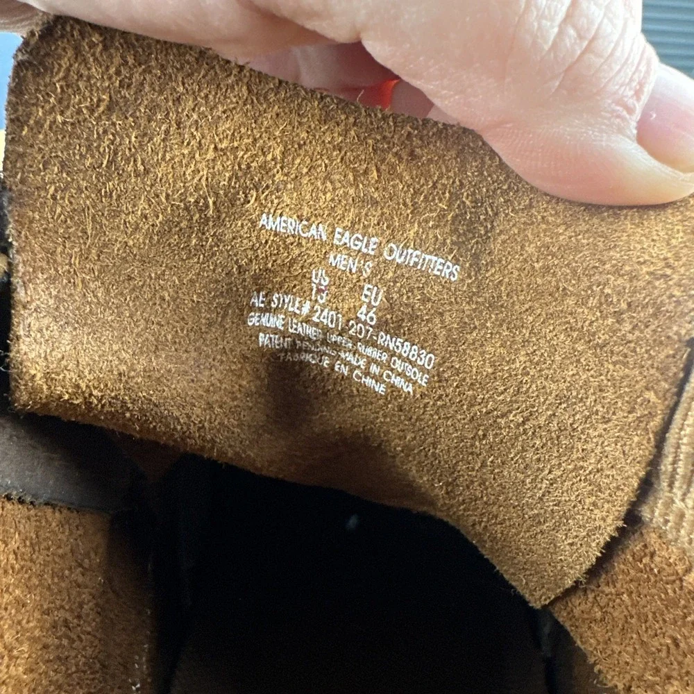 American Eagle Mens Brown Leather Chukka Ankle‎ Lace Up Shoe Size 13 2401-207
